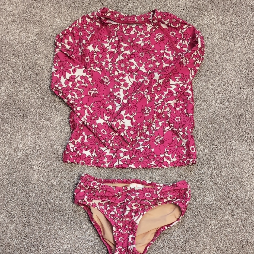 Jcrew Crewcuts Toddler Rashguard Swim Set